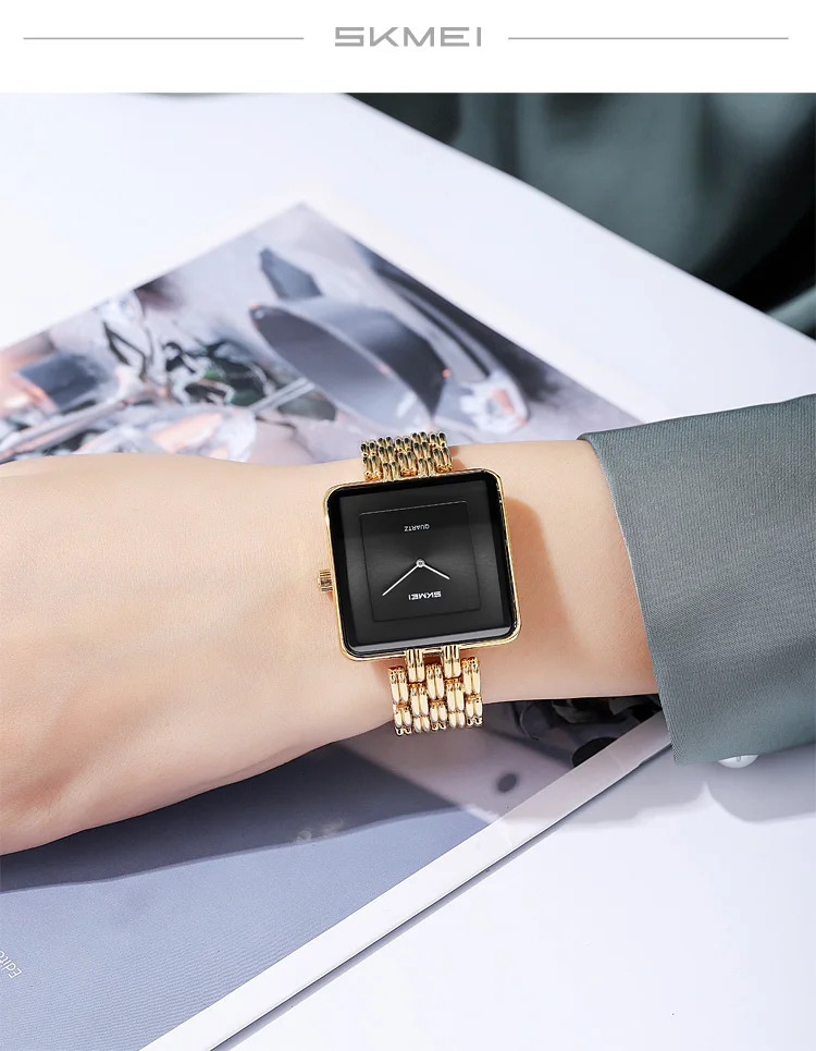 SKMEI Luxury Lady Quartz Wristwatch Simple Elegant Sweet Watches For Women Fashion 3Bar Waterproof Time Female Watch Reloj Mujer