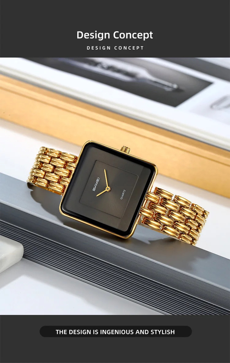 SKMEI Luxury Lady Quartz Wristwatch Simple Elegant Sweet Watches For Women Fashion 3Bar Waterproof Time Female Watch Reloj Mujer