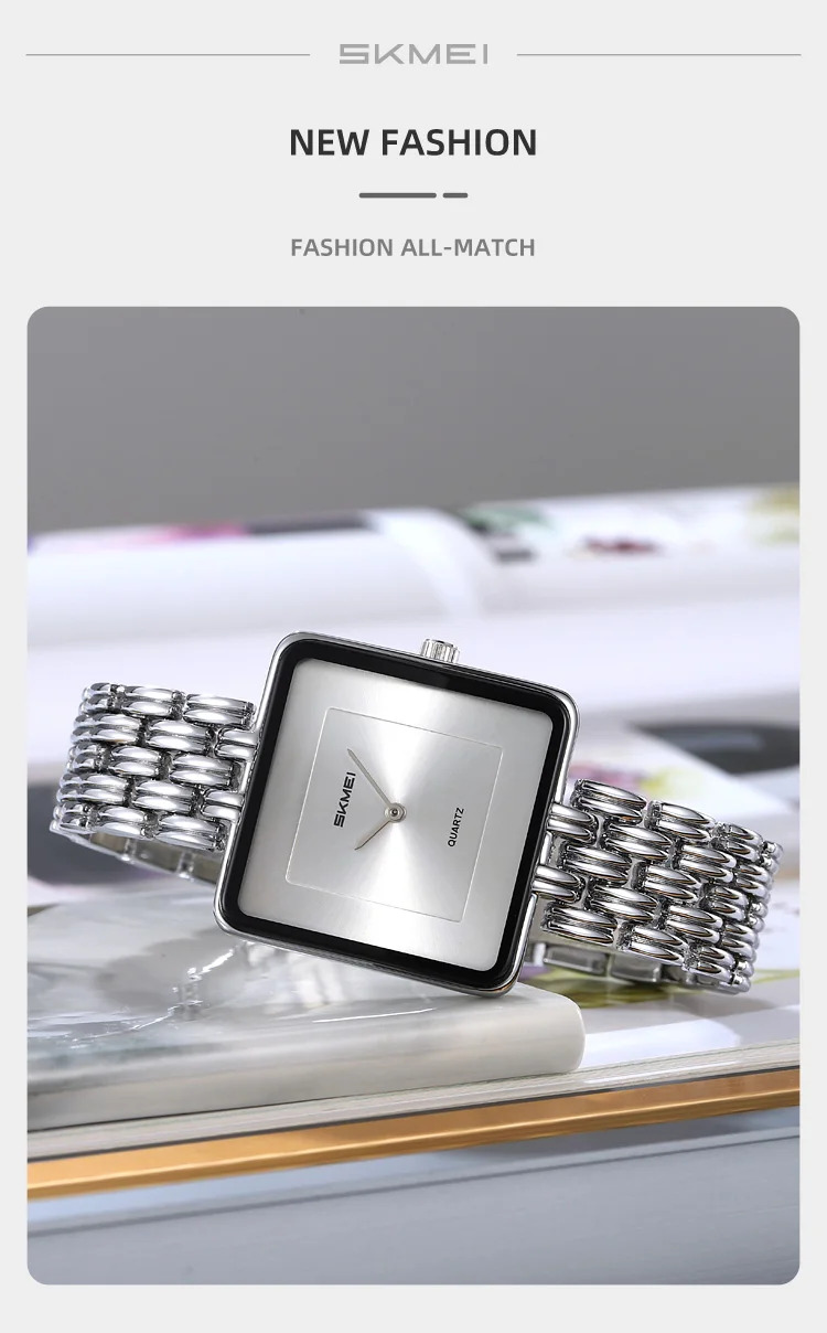 SKMEI Luxury Lady Quartz Wristwatch Simple Elegant Sweet Watches For Women Fashion 3Bar Waterproof Time Female Watch Reloj Mujer