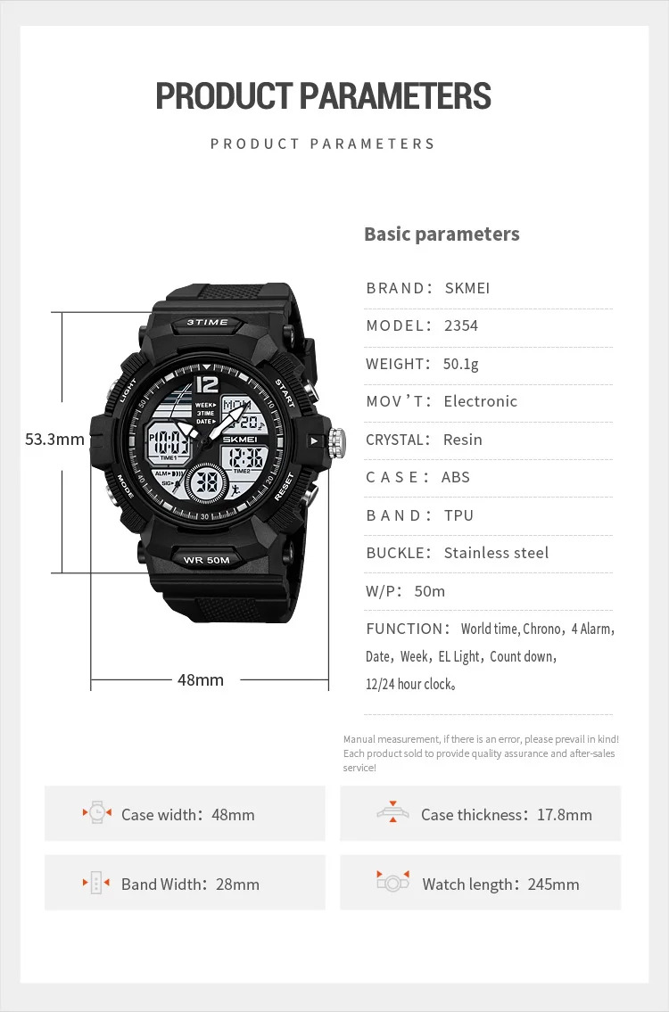 SKMEI World Time Digital Watches Fashion Design Waterproof Chrono Wristwatches Sports Casual Alarm Clock Watches For Men Women