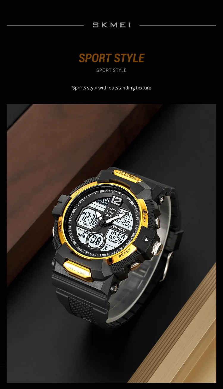 SKMEI World Time Digital Watches Fashion Design Waterproof Chrono Wristwatches Sports Casual Alarm Clock Watches For Men Women