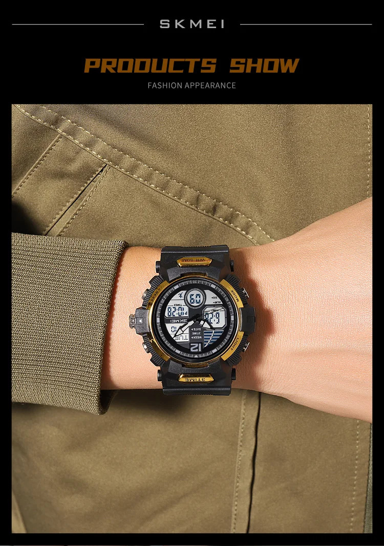 SKMEI World Time Digital Watches Fashion Design Waterproof Chrono Wristwatches Sports Casual Alarm Clock Watches For Men Women