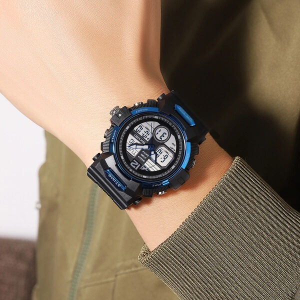 Skmei 2354 World Time Chronograph Digital Sports Watch with Alarm for Men Women (50M Waterproof) - Image 3