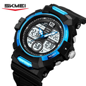 Skmei 2354 World Time Chronograph Digital Sports Watch with Alarm for Men Women (50M Waterproof)