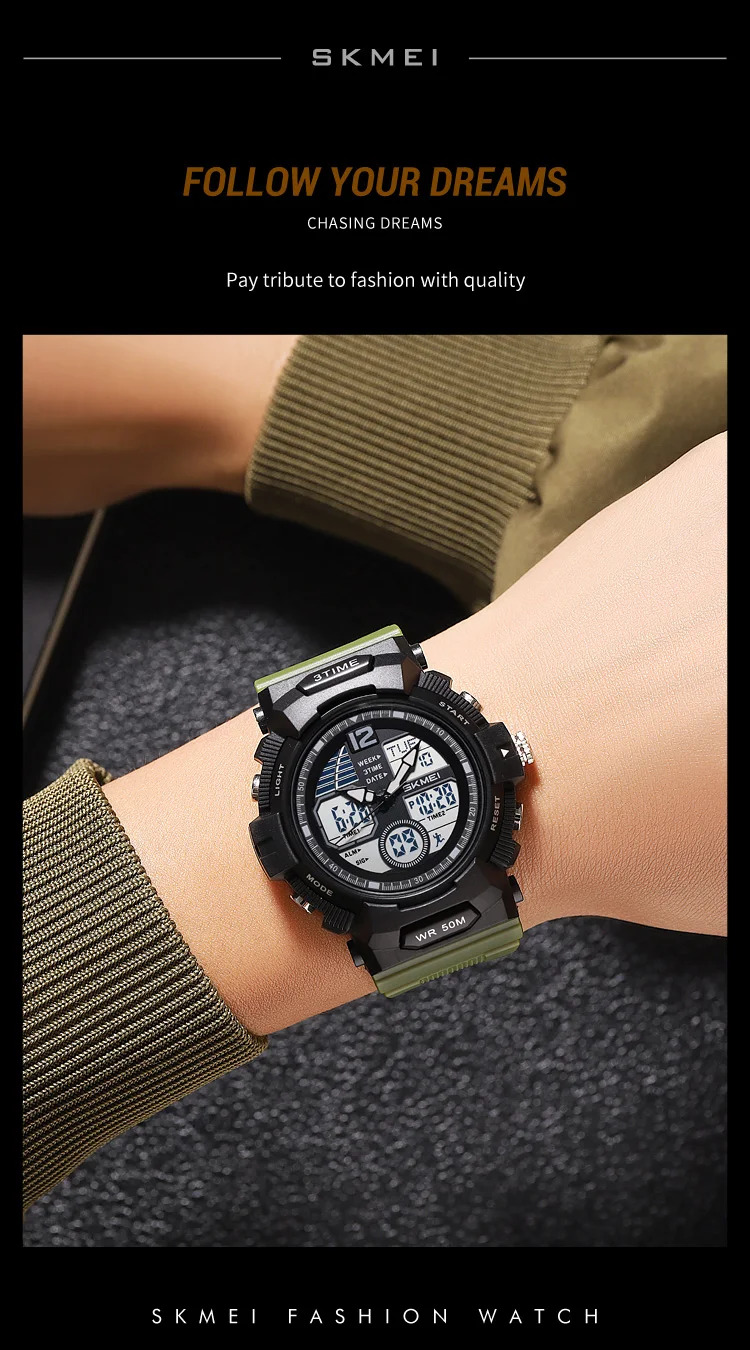 SKMEI World Time Digital Watches Fashion Design Waterproof Chrono Wristwatches Sports Casual Alarm Clock Watches For Men Women