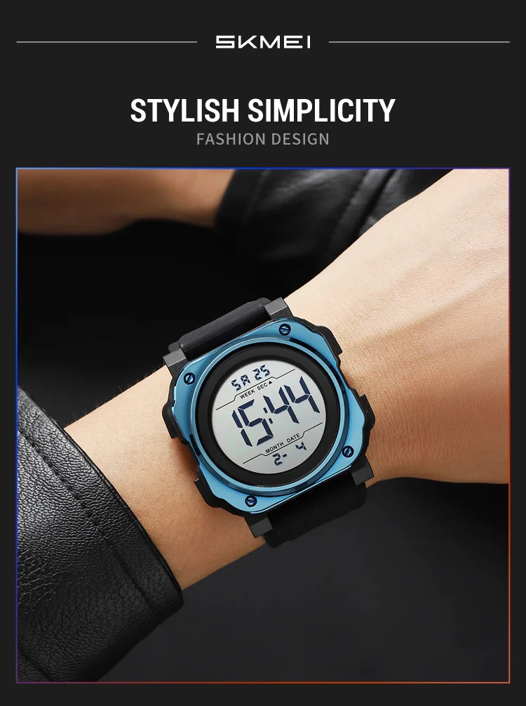 SKMEI Large Dial Chrono Sports Digital Watches For Men Women Fashion Chrono Countdown Alarm Electronics Wristwatch reloj hombre