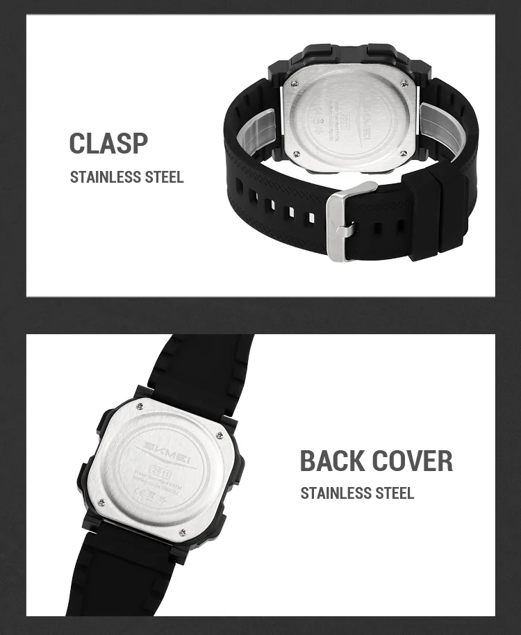 SKMEI Large Dial Chrono Sports Digital Watches For Men Women Fashion Chrono Countdown Alarm Electronics Wristwatch reloj hombre