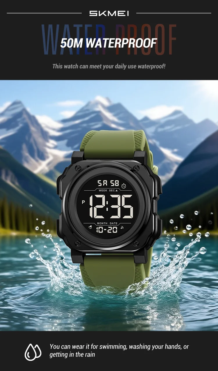 SKMEI Large Dial Chrono Sports Digital Watches For Men Women Fashion Chrono Countdown Alarm Electronics Wristwatch reloj hombre
