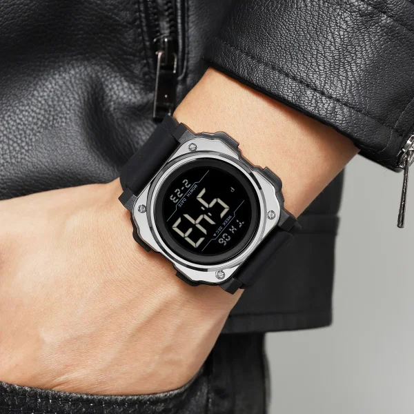 Skmei 2511 Large Digital Chronograph Sports Watch for Men and Women with Countdown Alarm (50M Waterproof) - Image 3