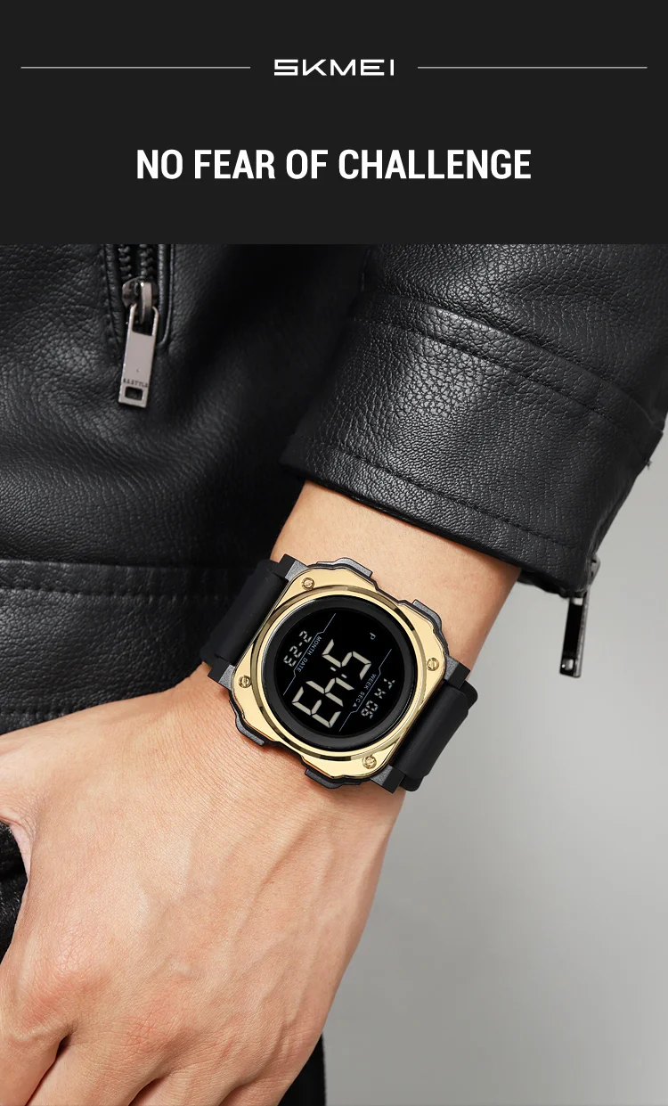 SKMEI Large Dial Chrono Sports Digital Watches For Men Women Fashion Chrono Countdown Alarm Electronics Wristwatch reloj hombre