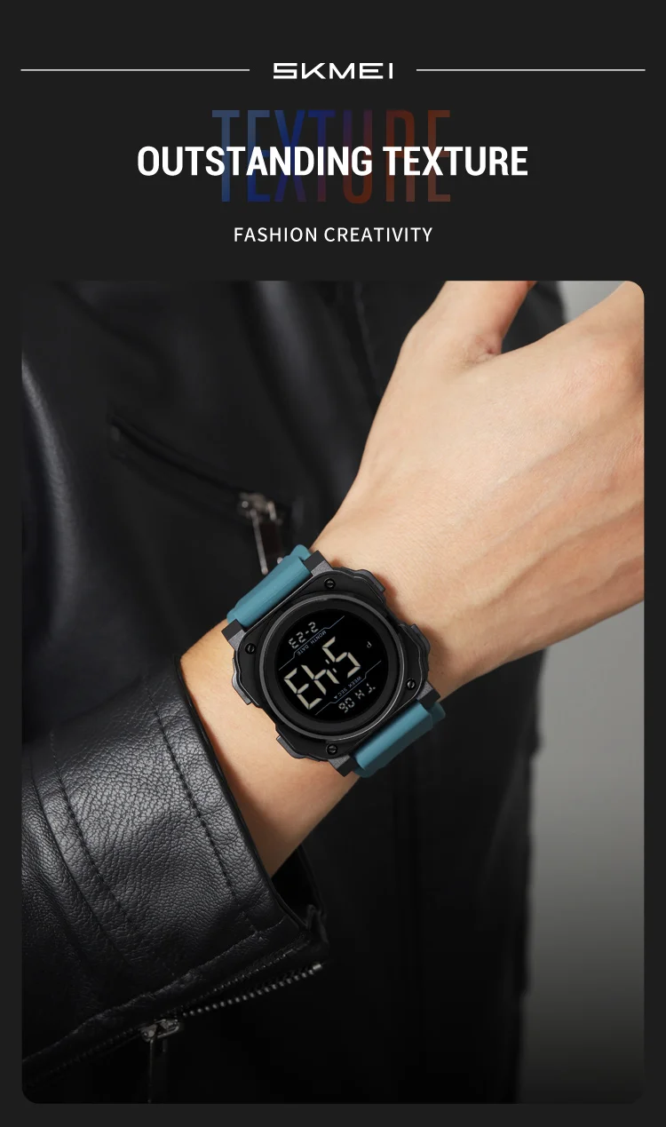 SKMEI Large Dial Chrono Sports Digital Watches For Men Women Fashion Chrono Countdown Alarm Electronics Wristwatch reloj hombre