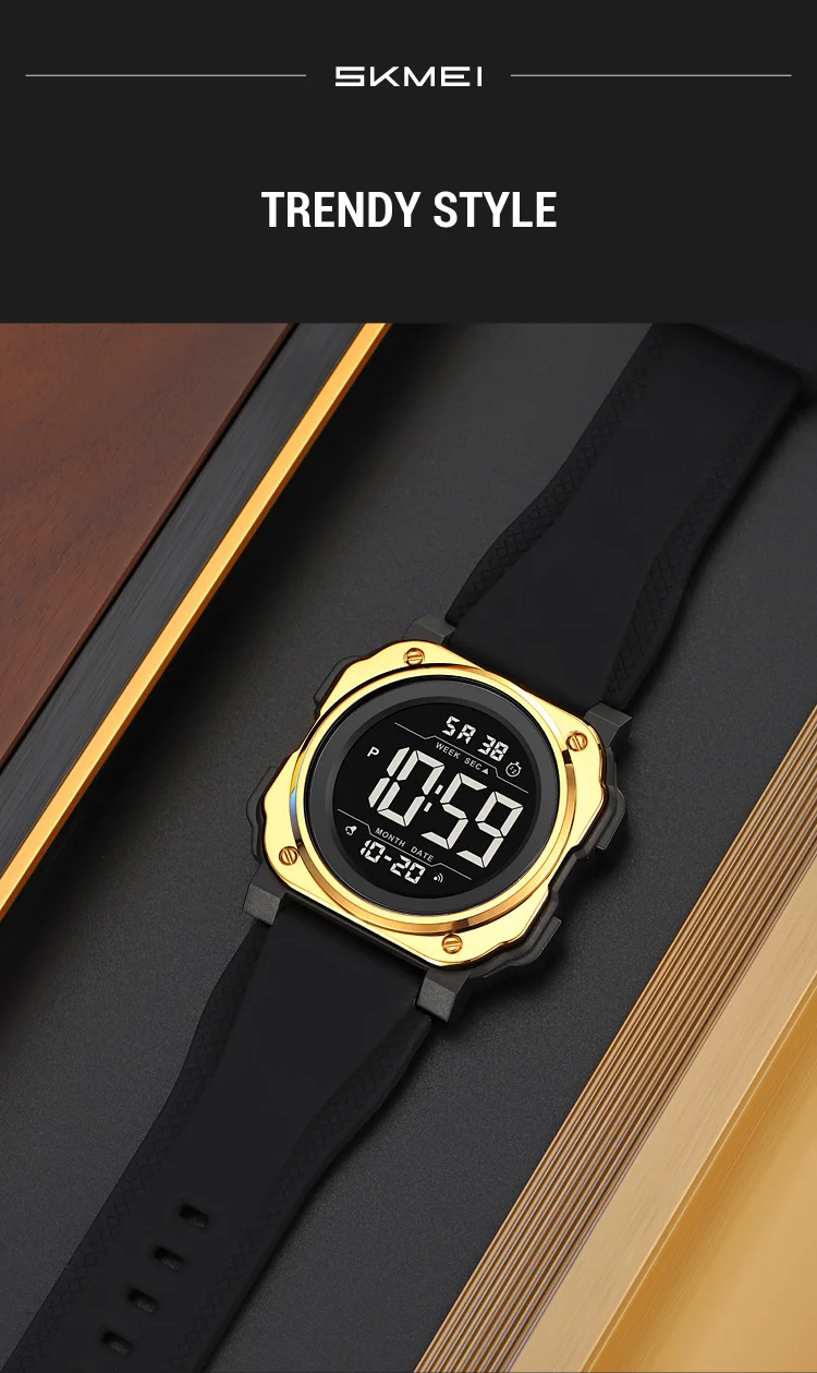 SKMEI Large Dial Chrono Sports Digital Watches For Men Women Fashion Chrono Countdown Alarm Electronics Wristwatch reloj hombre