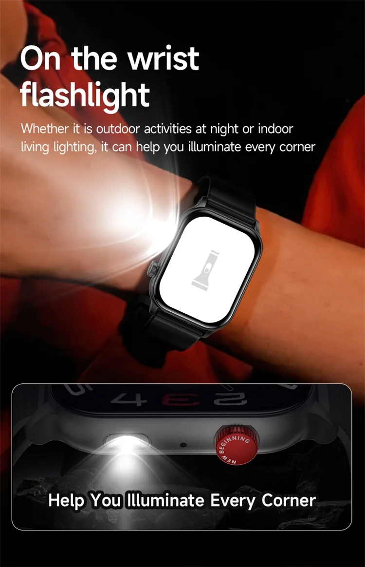 SKMEI 1.952 inch AMOLED Smartwatches Voice Assistant Sports Smart Watch For Men Women IP67 Waterproof Wristwatch For Android IOS