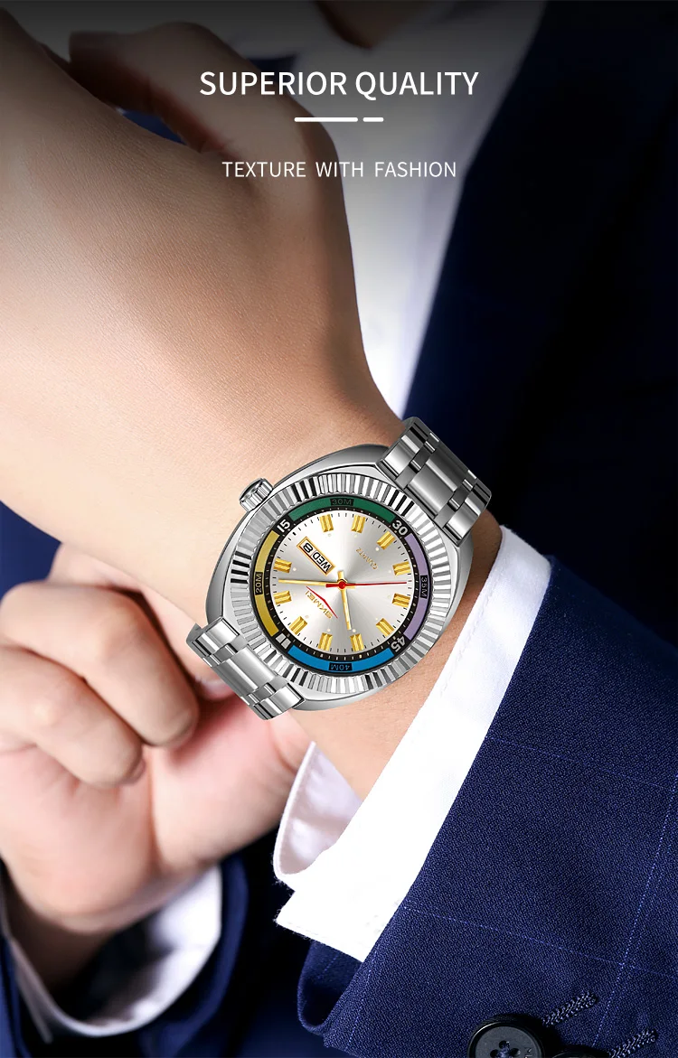 SKMEI Business Luxury Luminous Pointer Quartz Movement Watches Fashion Design Waterproof Time Week Date Wristwatch For Men Women