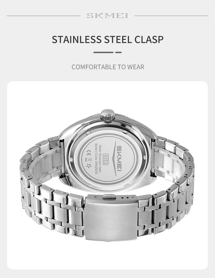 SKMEI Business Luxury Luminous Pointer Quartz Movement Watches Fashion Design Waterproof Time Week Date Wristwatch For Men Women