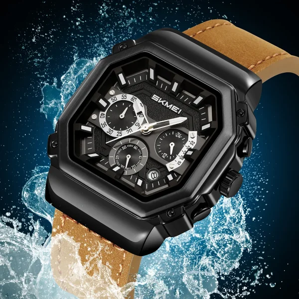 Skmei 2518 Quartz Chronograph Watch with Date for Men and Women (30M Waterproof) - Image 2