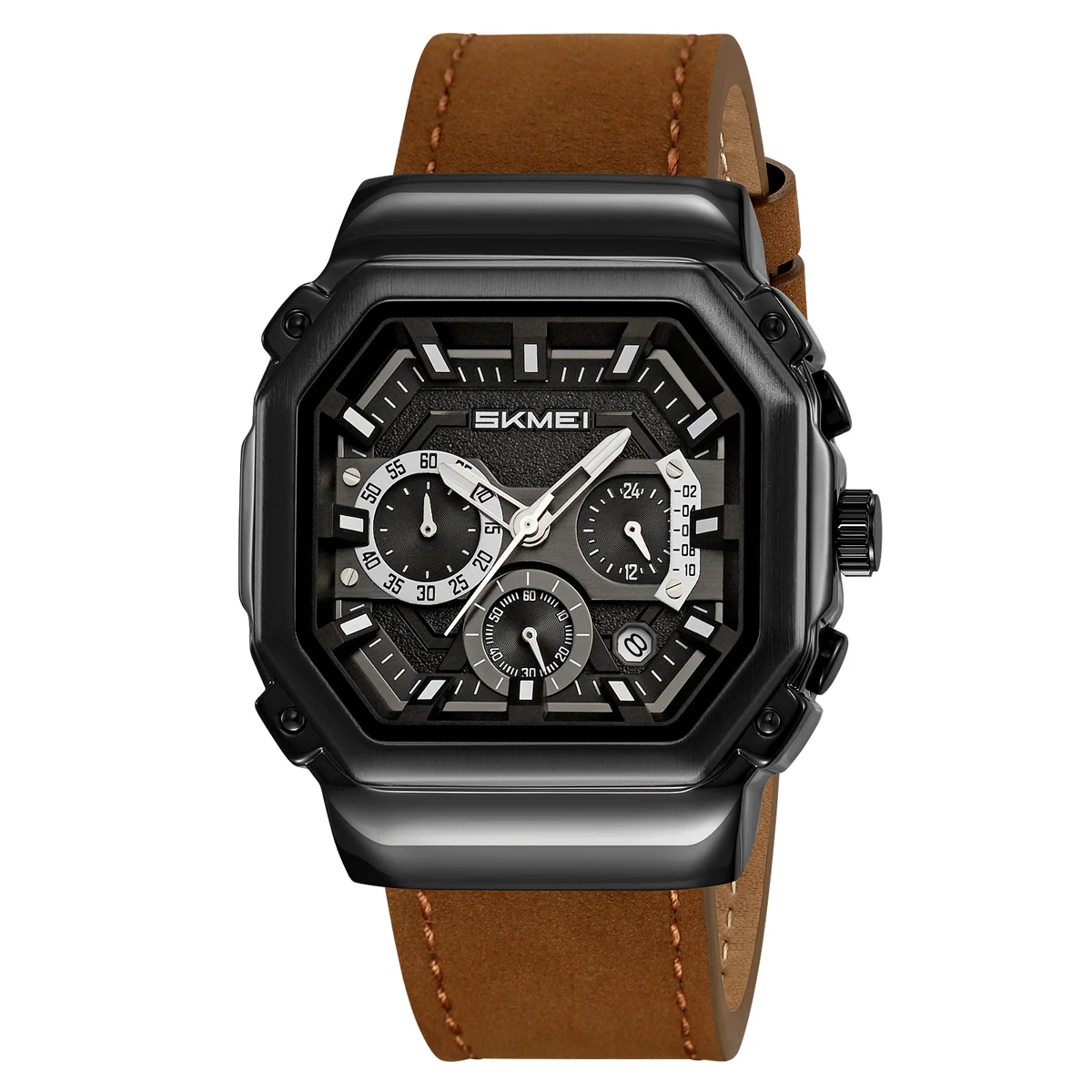 dark brown-leather