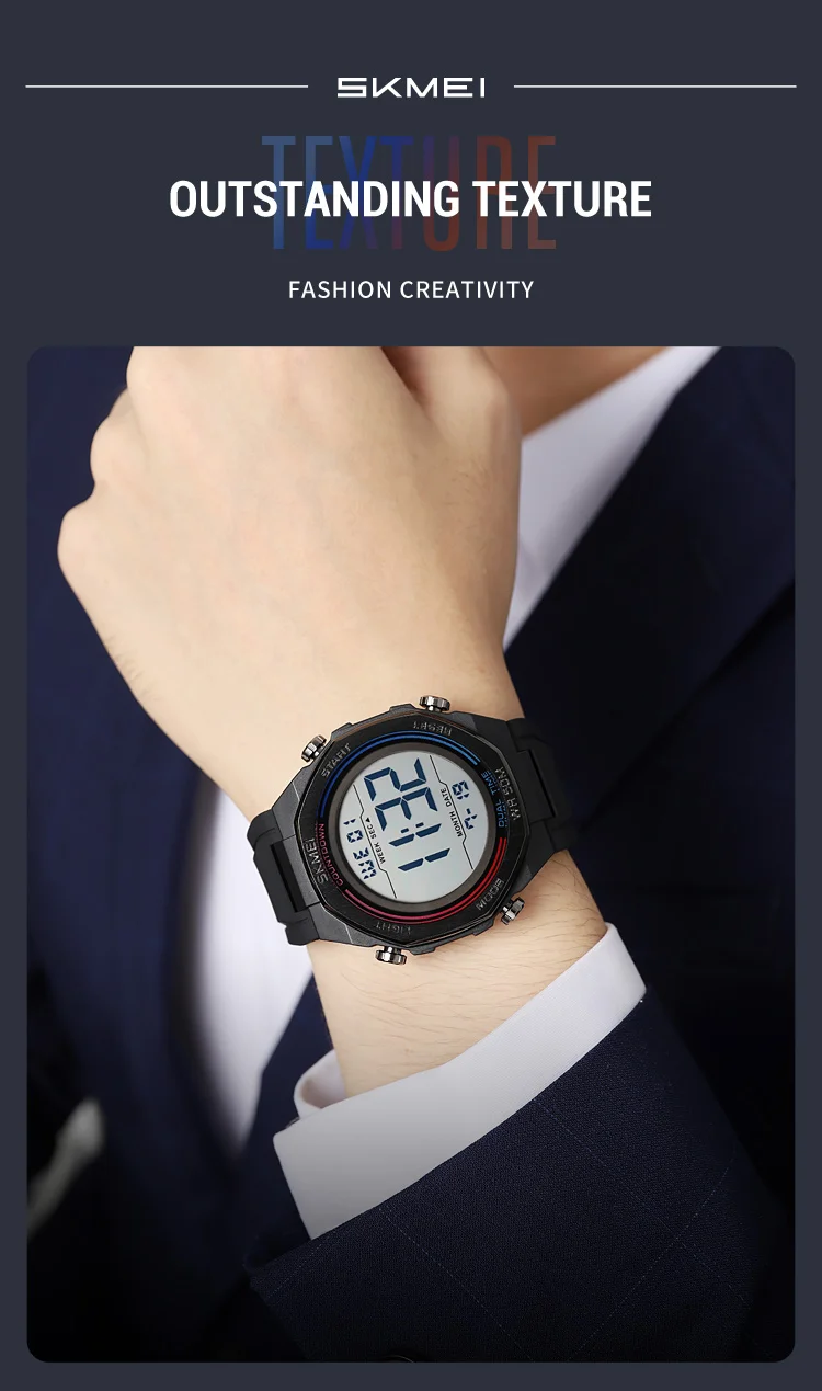 SKMEI Fashion Sports Digital Electronics Watch For Men Women Count Down Watch Male Alarm Waterproof Wristwatch Relogio Masculino