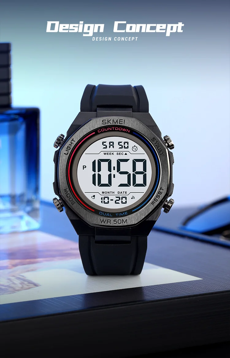 SKMEI Fashion Sports Digital Electronics Watch For Men Women Count Down Watch Male Alarm Waterproof Wristwatch Relogio Masculino