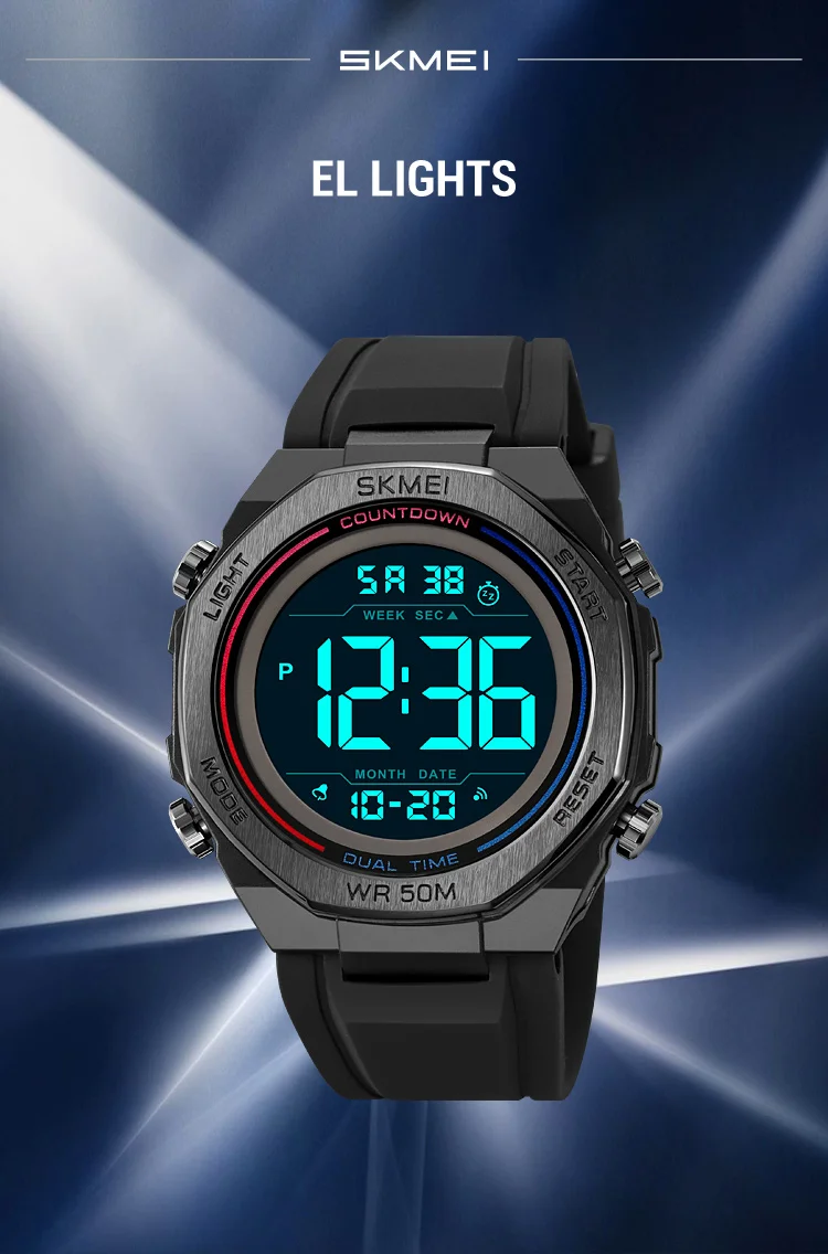 SKMEI Fashion Sports Digital Electronics Watch For Men Women Count Down Watch Male Alarm Waterproof Wristwatch Relogio Masculino