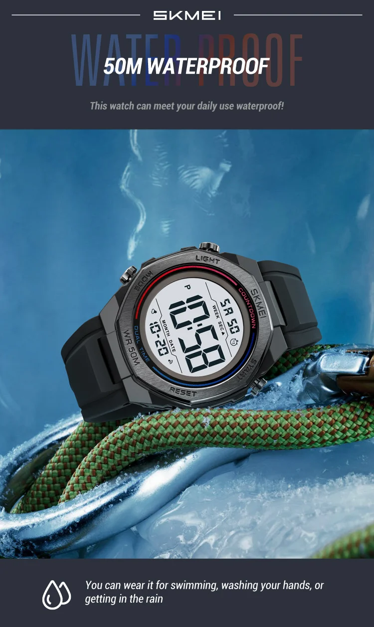 SKMEI Fashion Sports Digital Electronics Watch For Men Women Count Down Watch Male Alarm Waterproof Wristwatch Relogio Masculino