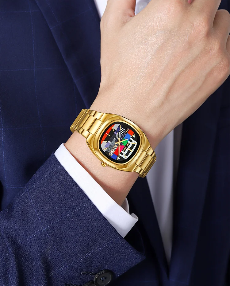 SKMEI Creative Retro Quartz Movement Watches Fashion Design Waterproof Week Date Wristwatch For Men Women Business Sports Watch