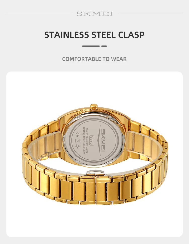 SKMEI Creative Retro Quartz Movement Watches Fashion Design Waterproof Week Date Wristwatch For Men Women Business Sports Watch