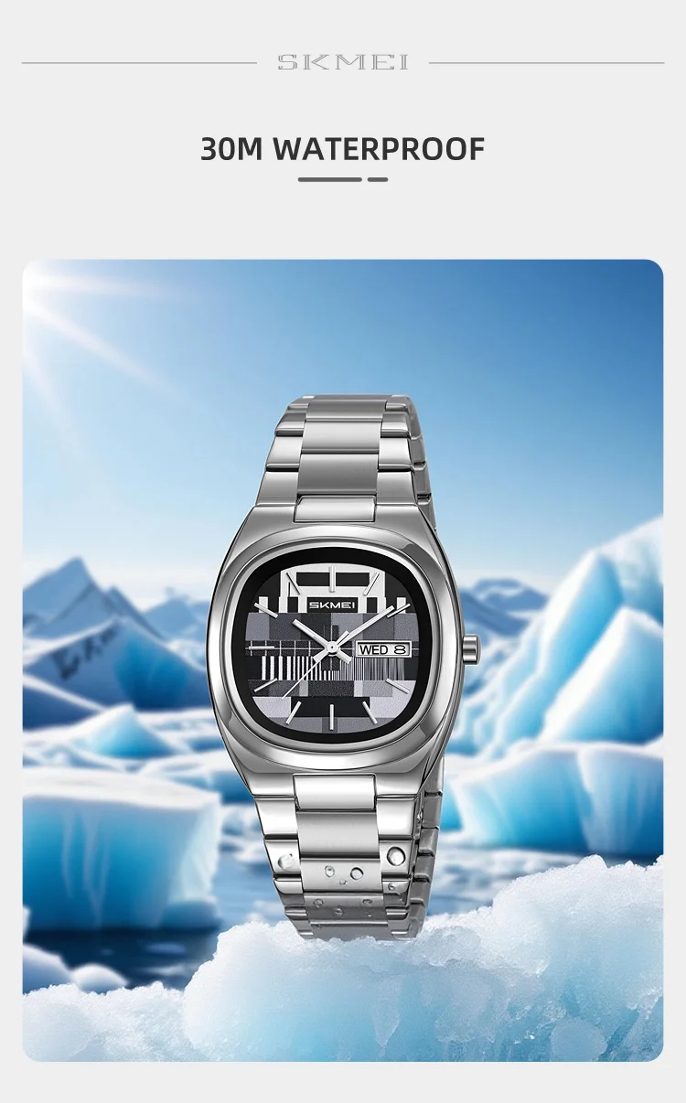 SKMEI Creative Retro Quartz Movement Watches Fashion Design Waterproof Week Date Wristwatch For Men Women Business Sports Watch