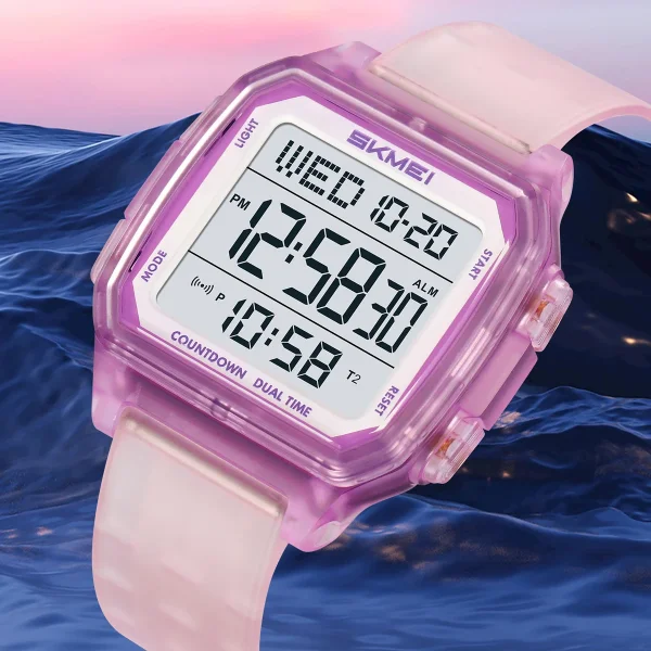 Skmei 2515 Multifunctional Digital Sports Watch with Dual Time, Countdown, 5 Alarms (50M Waterproof) - Image 2