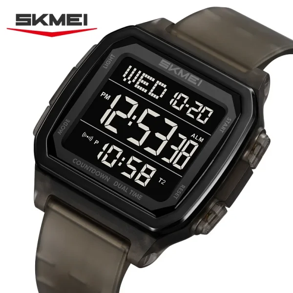 Skmei 2515 Multifunctional Digital Sports Watch with Dual Time, Countdown, 5 Alarms (50M Waterproof)