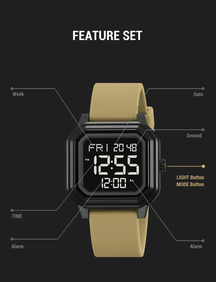 SKMEI Casual Sports Digital Electronics Watches For Men Women Students Fashion Wristwatch Chrono Count Down Watch reloj hombre