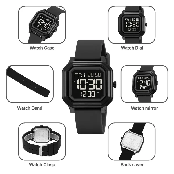 Skmei 2558 Multifunction Digital Sports Watch with Dual Time and Countdown (50M Waterproof) - Image 4