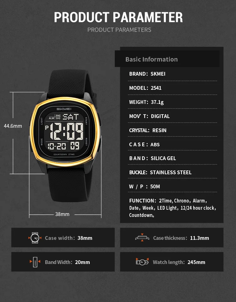 SKMEI Sports Digital Electronics Watches For Men Women Count Down Watch Casual Fashion Waterproof Wristwatch Relogio Masculino