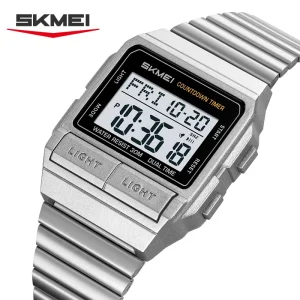 Skmei 2475 Multifunction Digital Sports Watch with Dual Time, Countdown Timer and EL Backlight for Men and Women (30M Waterproof)