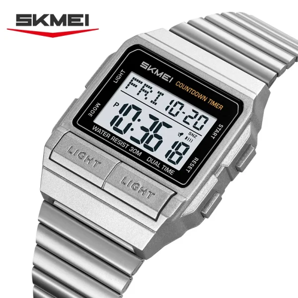 Skmei 2475 Multifunction Digital Sports Watch with Dual Time, Countdown Timer and EL Backlight for Men and Women (30M Waterproof)