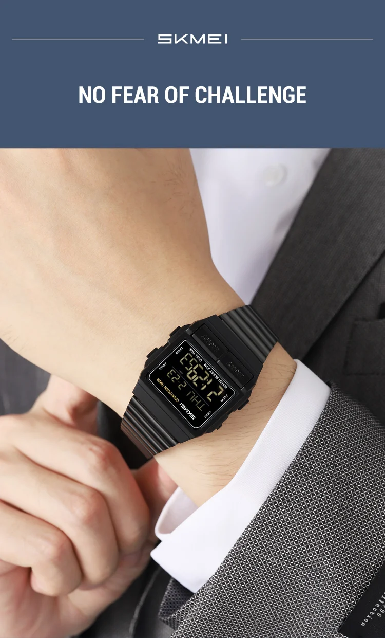 SKMEI Sports Waterproof Digital Electronics Watch For Men Women Fashion Simple 2Time EL Light Count Down Wristwatch Reloj Hombre