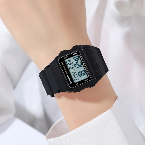 Skmei 2475 Multifunction Digital Sports Watch with Dual Time, Countdown Timer and EL Backlight for Men and Women (30M Waterproof) - Image 3