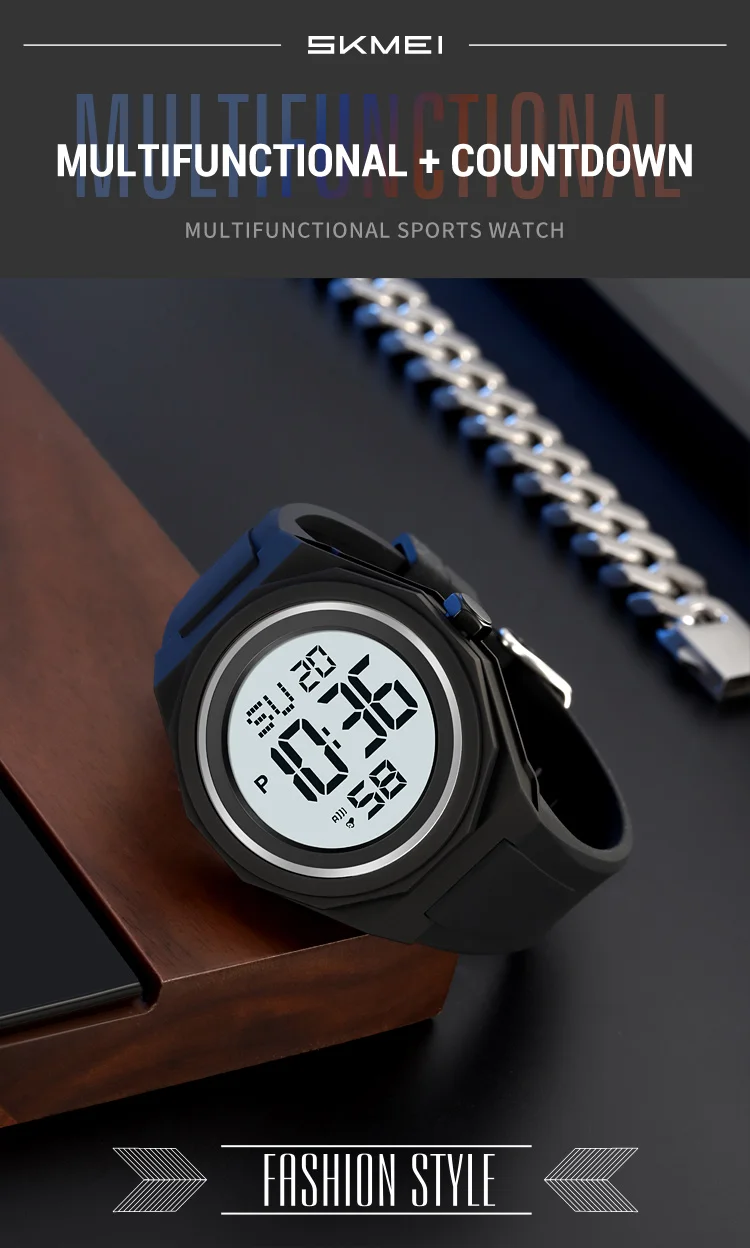 SKMEI Casual Creative Sports Digital Wristwatch For Men Women 5Bar Waterproof Watches Fashion EL Light Outdoor Electronics Watch