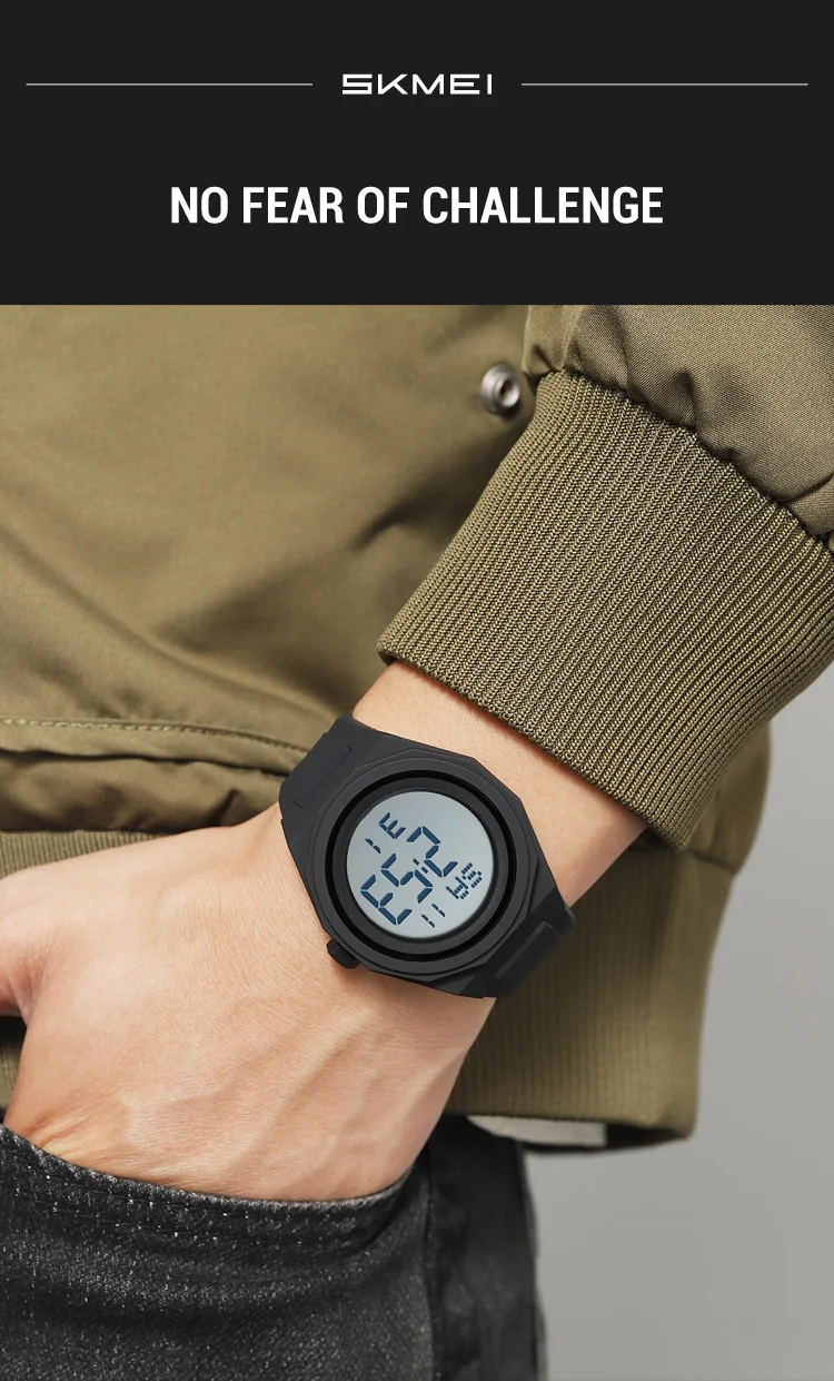 SKMEI Casual Creative Sports Digital Wristwatch For Men Women 5Bar Waterproof Watches Fashion EL Light Outdoor Electronics Watch