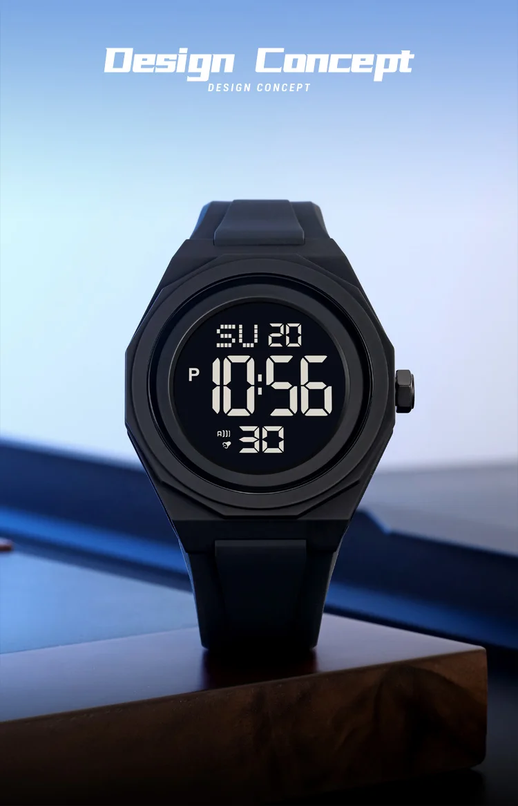 SKMEI Casual Creative Sports Digital Wristwatch For Men Women 5Bar Waterproof Watches Fashion EL Light Outdoor Electronics Watch