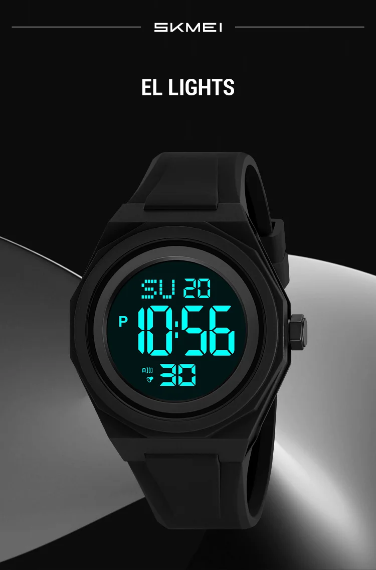 SKMEI Casual Creative Sports Digital Wristwatch For Men Women 5Bar Waterproof Watches Fashion EL Light Outdoor Electronics Watch