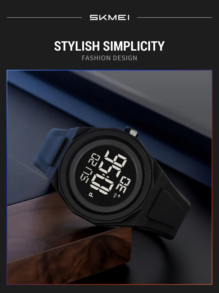 SKMEI Casual Creative Sports Digital Wristwatch For Men Women 5Bar Waterproof Watches Fashion EL Light Outdoor Electronics Watch
