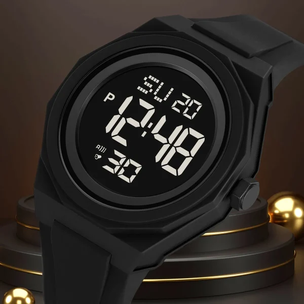 SKMEI 2506 Multifunction Digital Sports Watch with EL Backlight and Countdown Timer for Men Women (50M Waterproof) - Image 2
