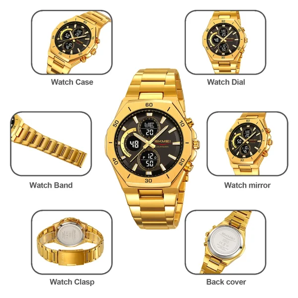 Skmei 2561 Dual Time Digital Sports Watch with Stopwatch and EL Backlight for Men Women (30M Waterproof) - Image 5