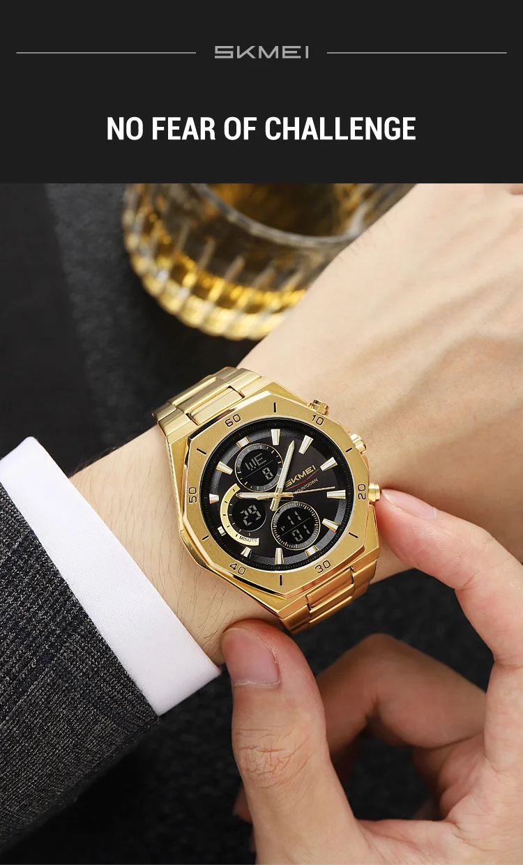 SKMEI Business Dual Time Display Digital Electronic Watch Sport LED Light Watch Waterproof Wristwatch For Men Women Reloj Hombre