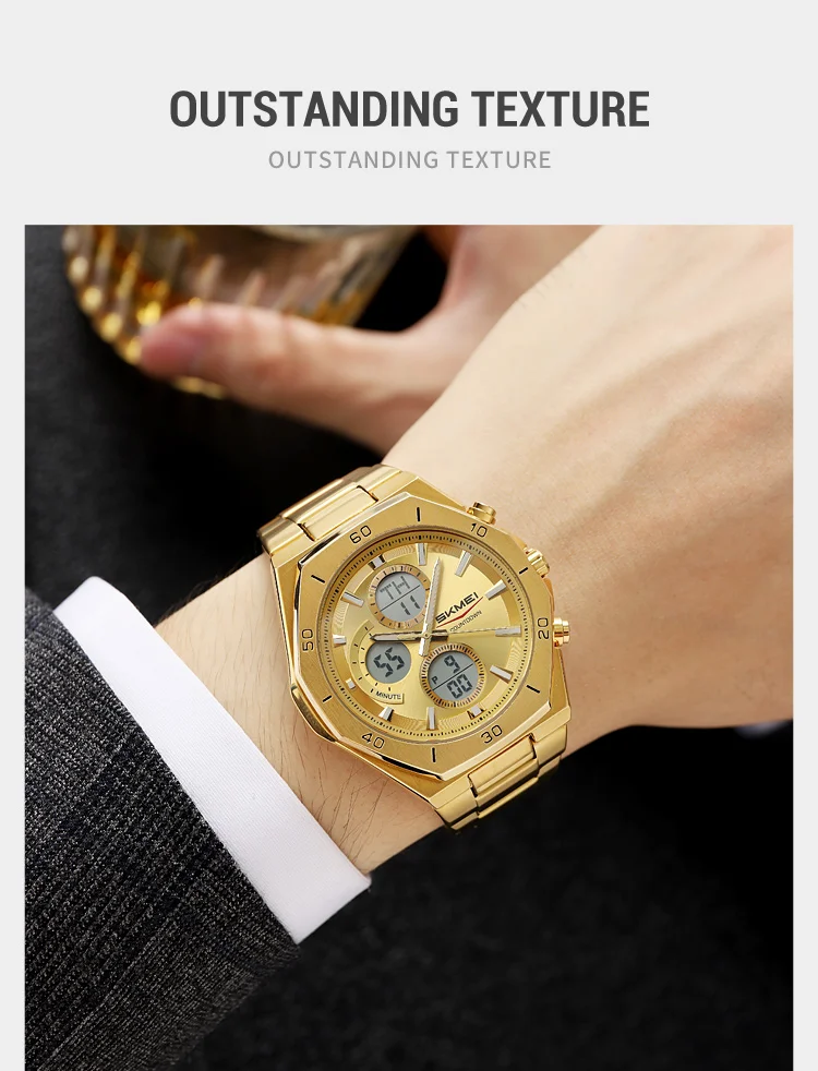 SKMEI Business Dual Time Display Digital Electronic Watch Sport LED Light Watch Waterproof Wristwatch For Men Women Reloj Hombre