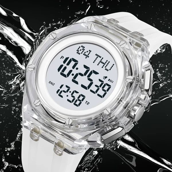 Skmei 2481 World Time Digital Sports Watch with 4 Alarms and Luminous Display for Men Women (50M Waterproof) - Image 2