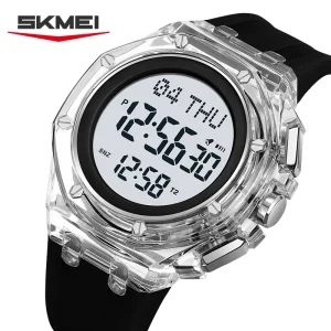 Skmei 2481 World Time Digital Sports Watch with 4 Alarms and Luminous Display for Men Women (50M Waterproof)
