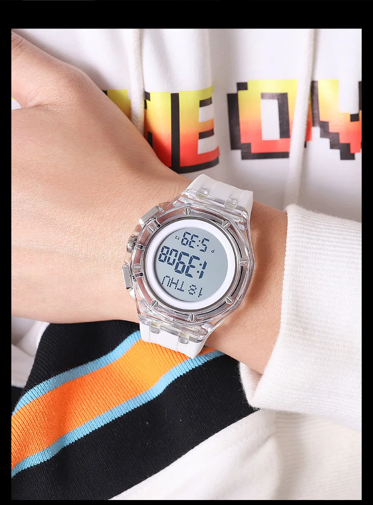 SKMEI Daylight Saving Time Sports Digital Watch For Men Women Casual 4 Alarm Electronics Waterproof Wristwatch Relogio Masculino