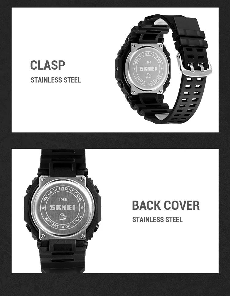 SKMEI Fashion Countdown Sports Digital Watches For Men Women 5Bar Waterproof Chrono Military Electronics Wristwatch Reloj Hombre